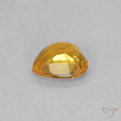 Saphir Orange moyen naturelle Cœur, 0.32 ct, VS