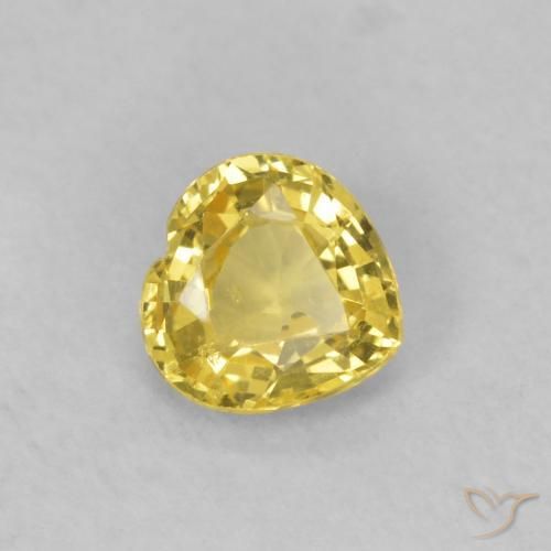 Saphir Jaune Toscane naturelle Cœur, 0.39 ct, VS