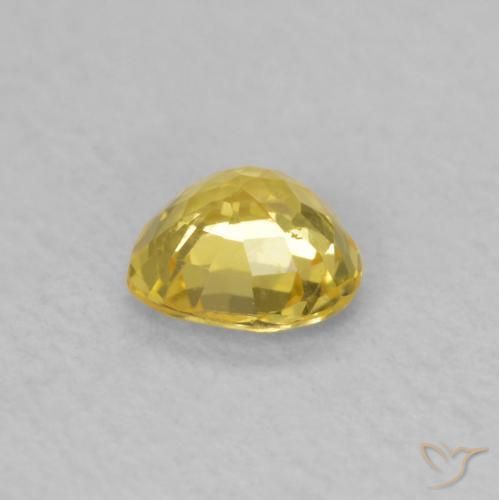 Saphir Jaune Toscane naturelle Cœur, 0.39 ct, VS