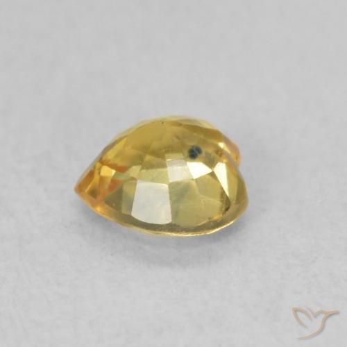 Saphir Doré naturelle Cœur, 0.49 ct, VS