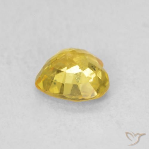 Saphir Jaune moyen naturelle Cœur, 0.50 ct, VS