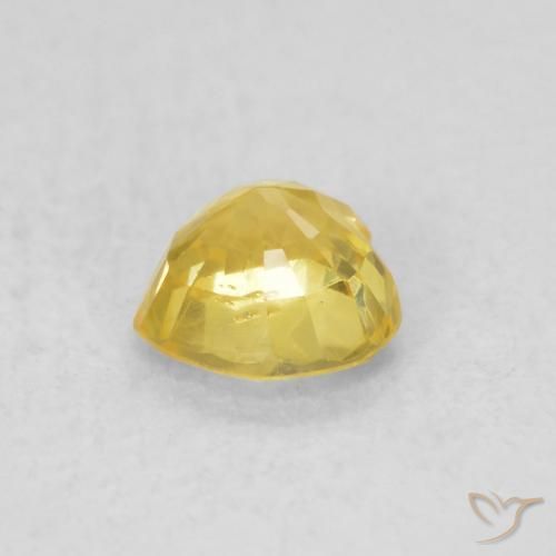 Saphir Jaune moyen naturelle Cœur, 0.49 ct, VS