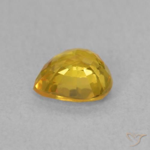 Saphir Doré naturelle Cœur, 0.48 ct, VVS-VS