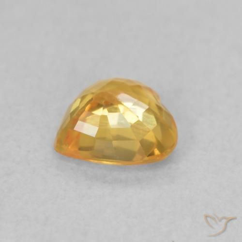 Saphir Orange-or naturelle Cœur, 0.46 ct, VVS-VS