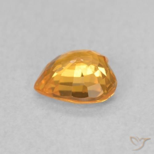 Saphir Abricot orange naturelle Cœur, 0.45 ct, VVS-VS