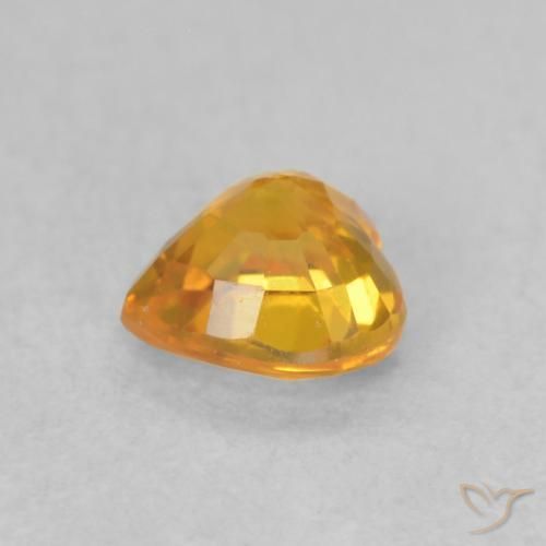 Saphir Abricot orange naturelle Cœur, 0.55 ct, VVS-VS