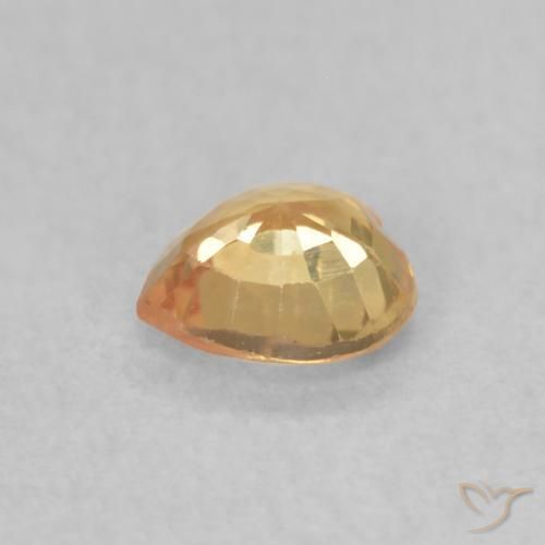 Saphir Doré naturelle Cœur, 0.41 ct, VVS-VS