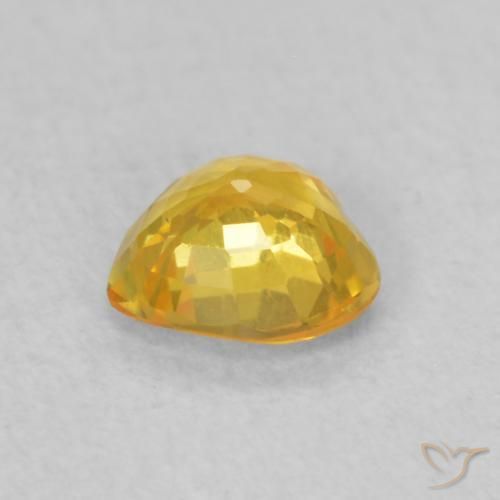 Saphir Doré moyen naturelle Cœur, 0.44 ct, VVS-VS