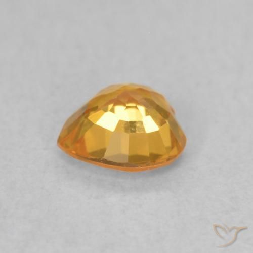 Saphir Orange-or naturelle Cœur, 0.40 ct, VVS-VS