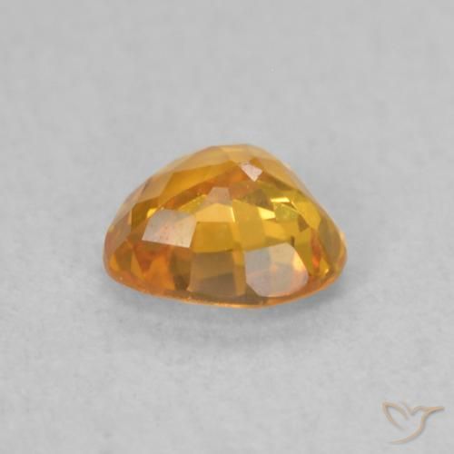 Saphir Doré-orange foncé naturelle Cœur, 0.51 ct, VVS-VS