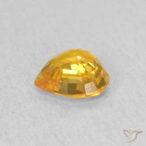 Saphir Orange-or naturelle Cœur, 0.40 ct, VVS-VS