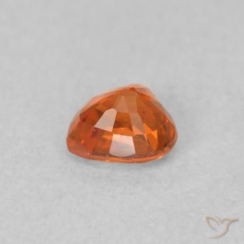 Saphir Ambre orange naturelle Cœur, 0.36 ct, VS