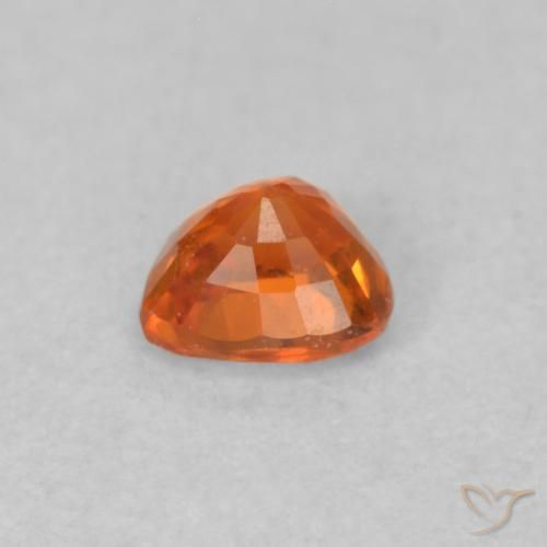 Saphir Orange feu naturelle Cœur, 0.39 ct, VS