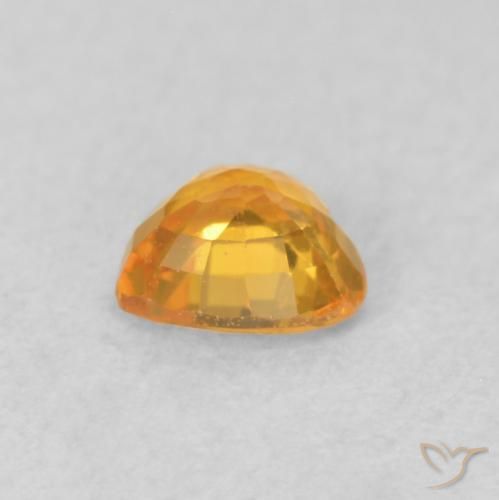 Saphir Abricot orange naturelle Cœur, 0.39 ct, VS