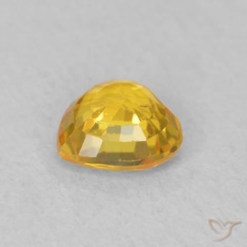Saphir Orange doré naturelle Cœur, 0.46 ct, VS