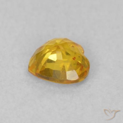 Saphir Doré naturelle Cœur, 0.41 ct, VS