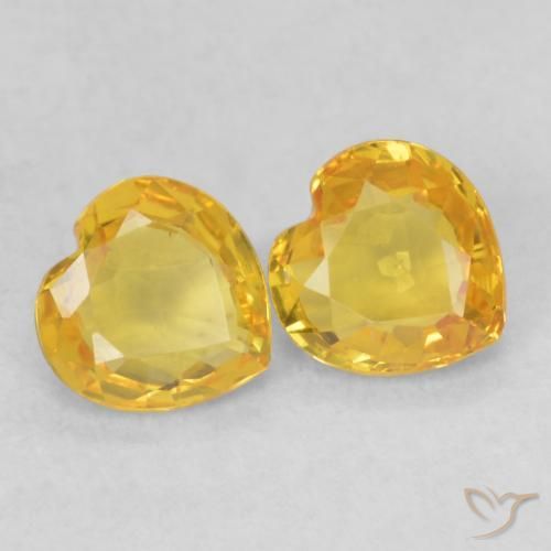 Shop natural 0.78ct Doré Saphir gems, Cœur, from Tanzanie at GemSelect. In stock, global shipping!