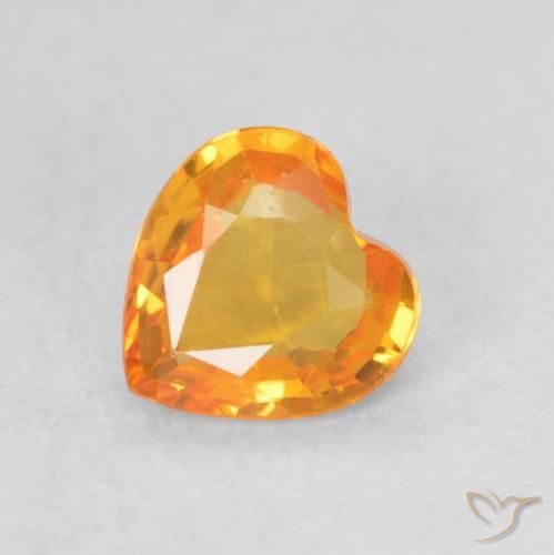 Saphir Or naturelle Cœur, 0.41 ct, VVS-VS