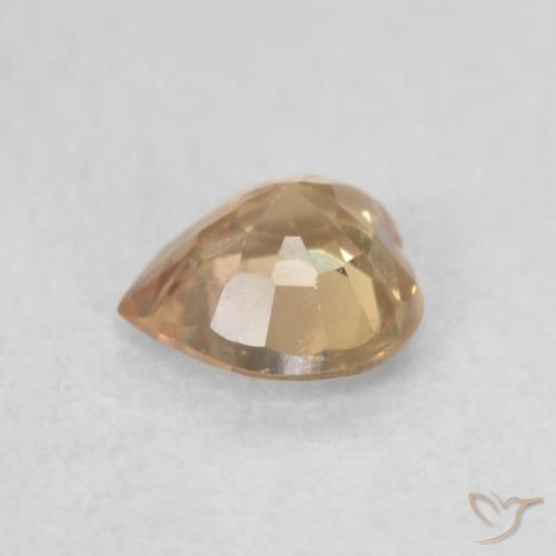 Saphir Doré naturelle Cœur, 0.39 ct, VVS-VS