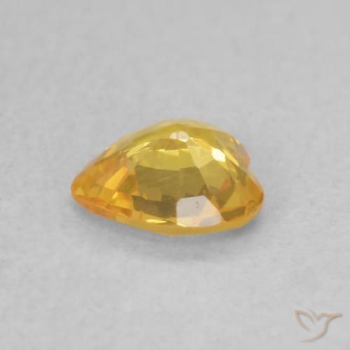 Saphir Orange doré naturelle Cœur, 0.39 ct, VVS-VS