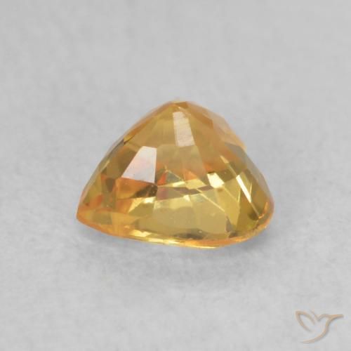 Saphir Orange-or naturelle Cœur, 0.53 ct, VVS-VS