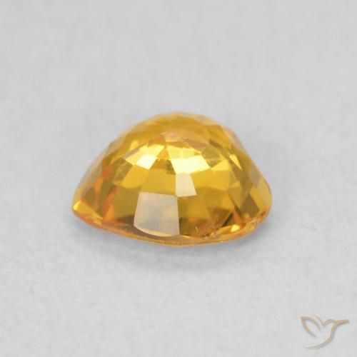 Saphir Doré moyen naturelle Cœur, 0.45 ct, VS