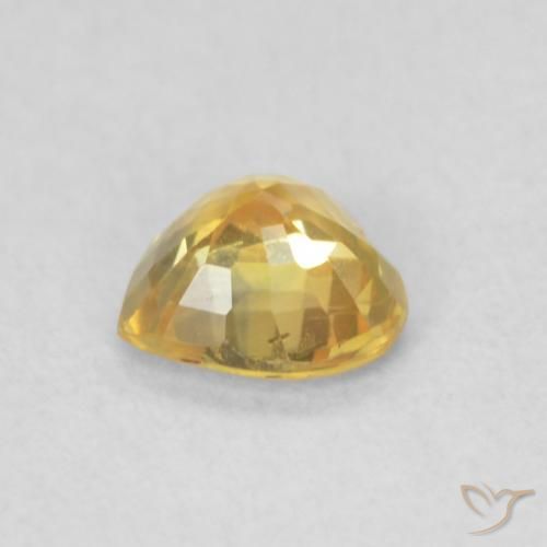 Saphir Doré naturelle Cœur, 0.39 ct, VS