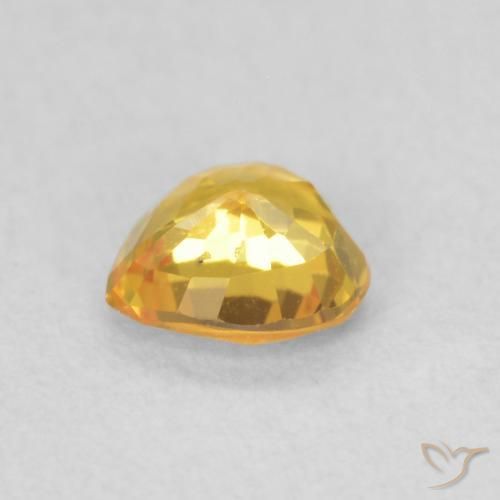 Saphir Doré naturelle Cœur, 0.38 ct, VS