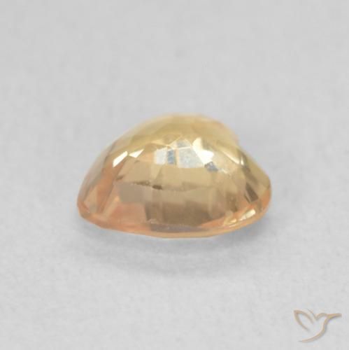 Saphir Doré pêche léger naturelle Cœur, 0.48 ct, VS