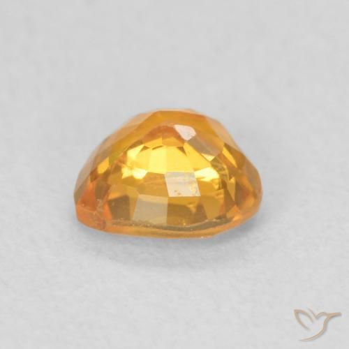Saphir Or naturelle Cœur, 0.44 ct, VS