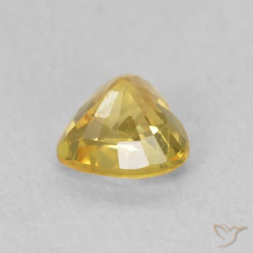 Saphir Doré moyen naturelle Cœur, 0.52 ct, VS