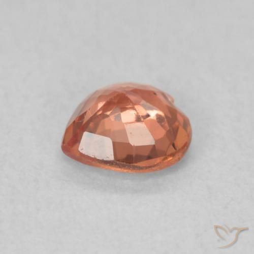Saphir Rouge-orange naturelle Cœur, 0.36 ct, VS