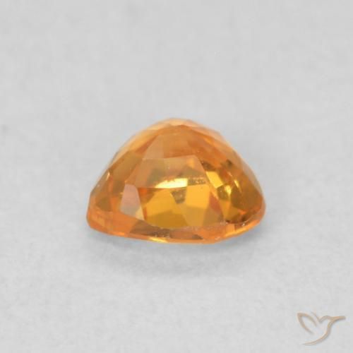 Saphir Orange moyen naturelle Cœur, 0.35 ct, VS
