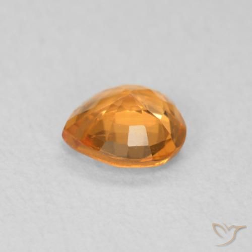 Saphir Orange brun naturelle Cœur, 0.36 ct, VVS-VS