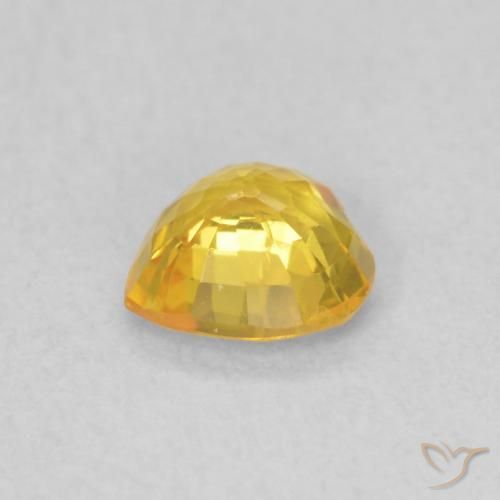 Saphir Doré naturelle Cœur, 0.43 ct, VS