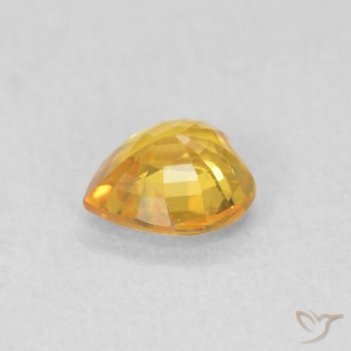 Saphir Doré naturelle Cœur, 0.41 ct, VS