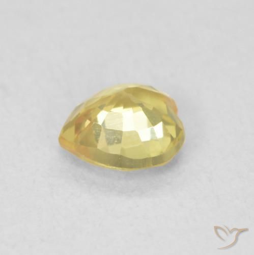 Saphir Jaune Toscane naturelle Cœur, 0.45 ct, VVS-VS