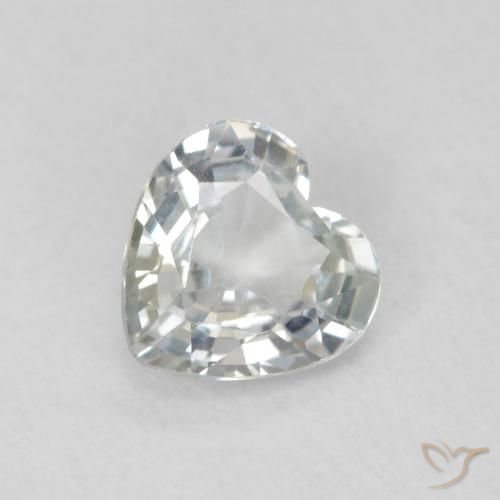 Saphir vert de 0,79 carats,, Cœur Saphir en vrac de Tanzanie, Gemme naturelle, 5,7 x 5,6 mm, Photo A