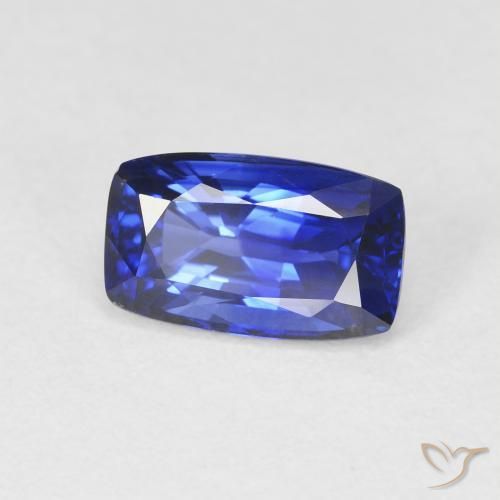 Saphir Bleu royal naturelle Coussin, 2.20 ct, VVS