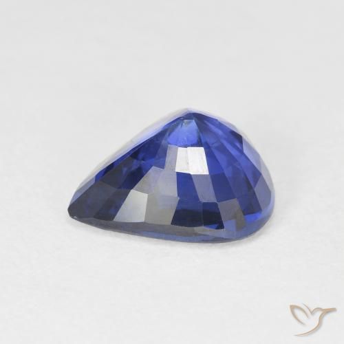 Saphir Bleu Barbeau naturelle En forme de poire, 4.48 ct, VVS
