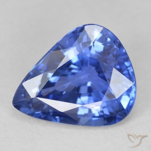 4.24ct Naturel Bleu Barbeau Saphir, En forme de poire, VVS-VS