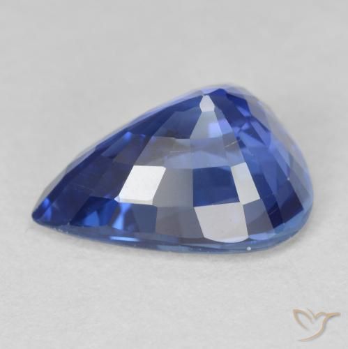 Saphir Bleu Barbeau naturelle En forme de poire, 4.24 ct, VVS-VS