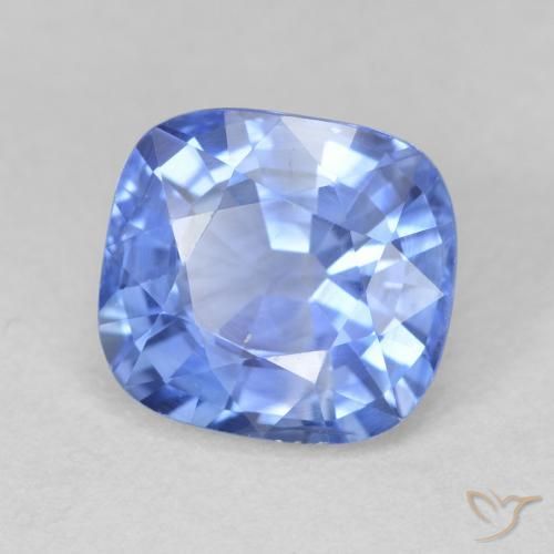 Saphir Bleu pastel naturelle Coussin, 2.74 ct, VVS-VS
