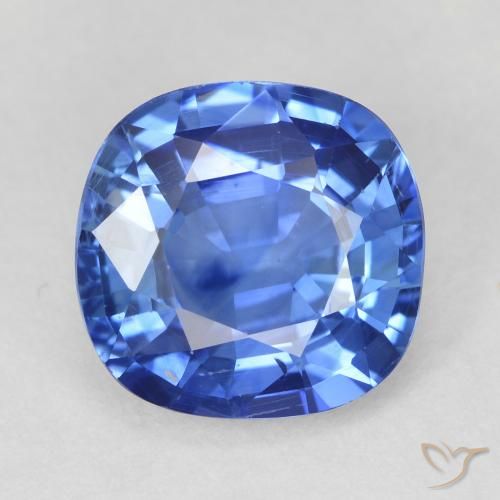 3.23ct Naturel Bleu foncé moyen Saphir, Coussin, VVS-VS