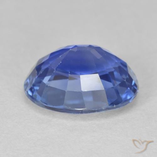 Saphir Bleu marine moyen naturelle ovale, 4.05 ct, VVS-VS