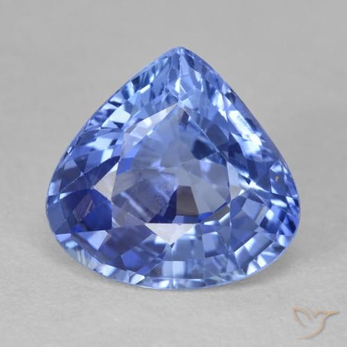 4.73ct Naturel Bleu foncé moyen Saphir, En forme de poire, VVS