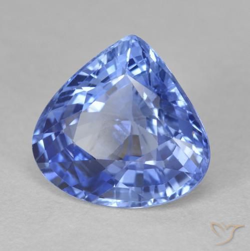 Saphir Bleu foncé moyen naturelle En forme de poire, 4.73 ct, VVS