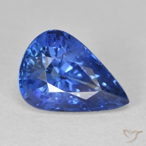 4.59ct Naturel Bleu foncé moyen Saphir, En forme de poire, VS
