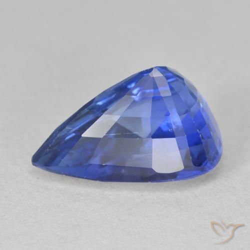 Saphir Bleu foncé moyen naturelle En forme de poire, 4.59 ct, VS
