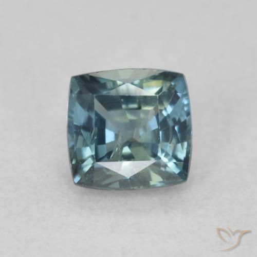 0.64ct Naturel Sarcelle Saphir, Coussin, VS